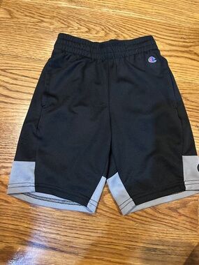 Champion Black Shorts with Gray Accents Size 5/6